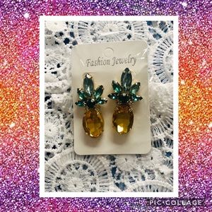 Pineapple “Crystal” Stud Earrings